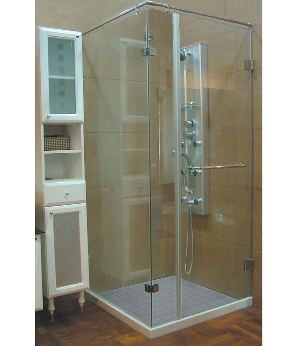 L型無邊框式淋浴門